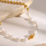 Juno Pearl & Bead Necklace by Lucy Luna Jewellery, alternate view 6