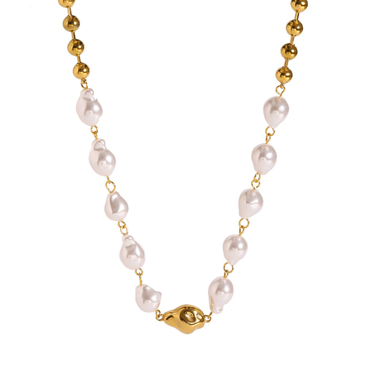 Juno Pearl & Bead Necklace by Lucy Luna Jewellery, alternate view 4