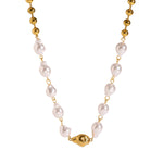 Juno Pearl & Bead Necklace by Lucy Luna Jewellery, alternate view 4