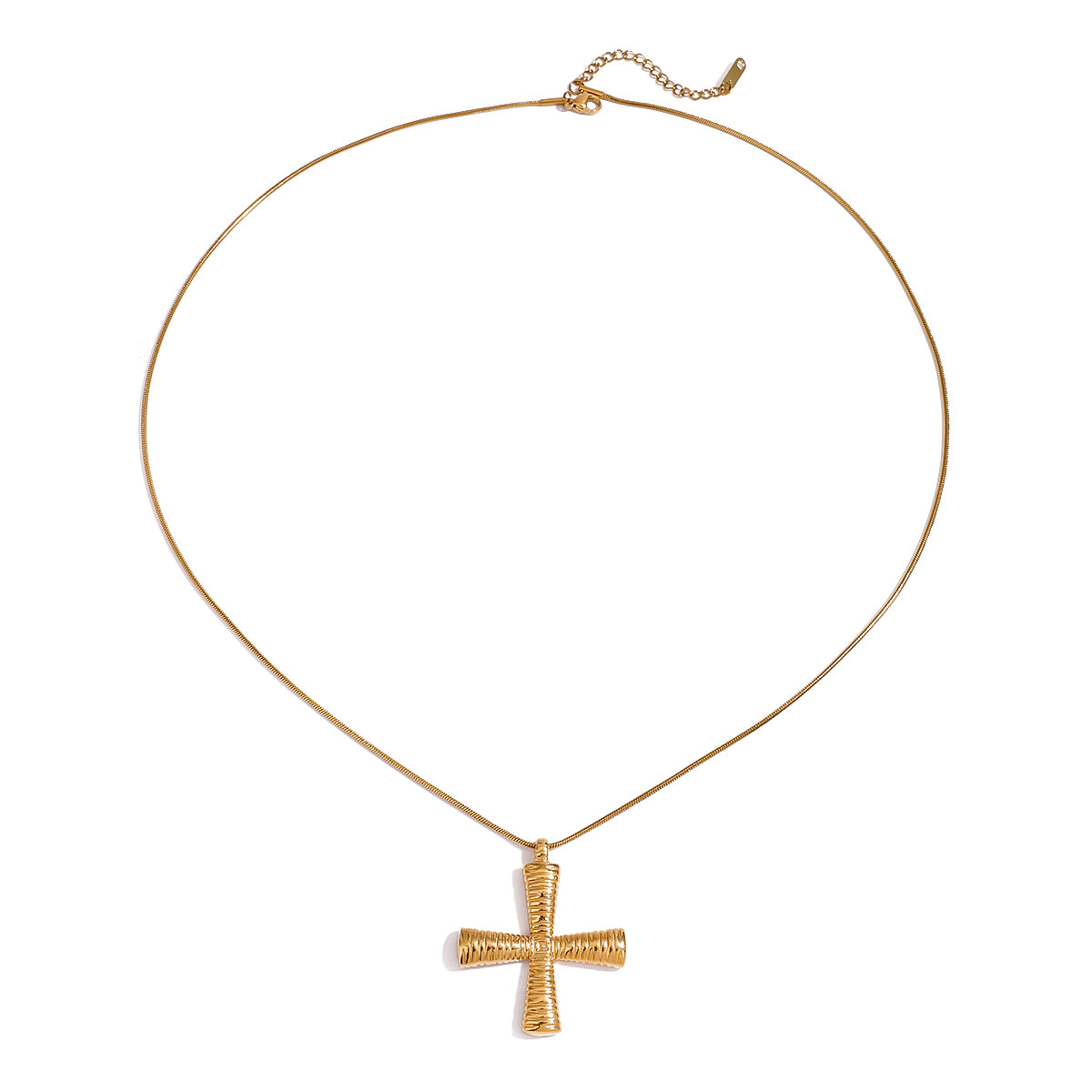 Divina Ribbed Cross by Lucy Luna Jewellery, alternate view 4