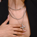 Divina Ribbed Cross by Lucy Luna Jewellery, alternate view 5