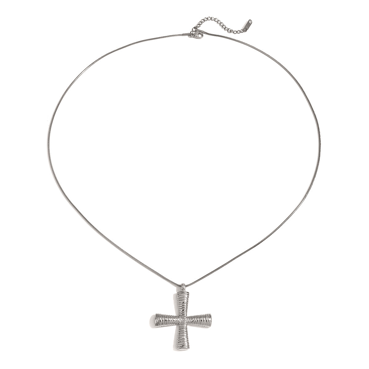 Divina Ribbed Cross by Lucy Luna Jewellery, alternate view 6