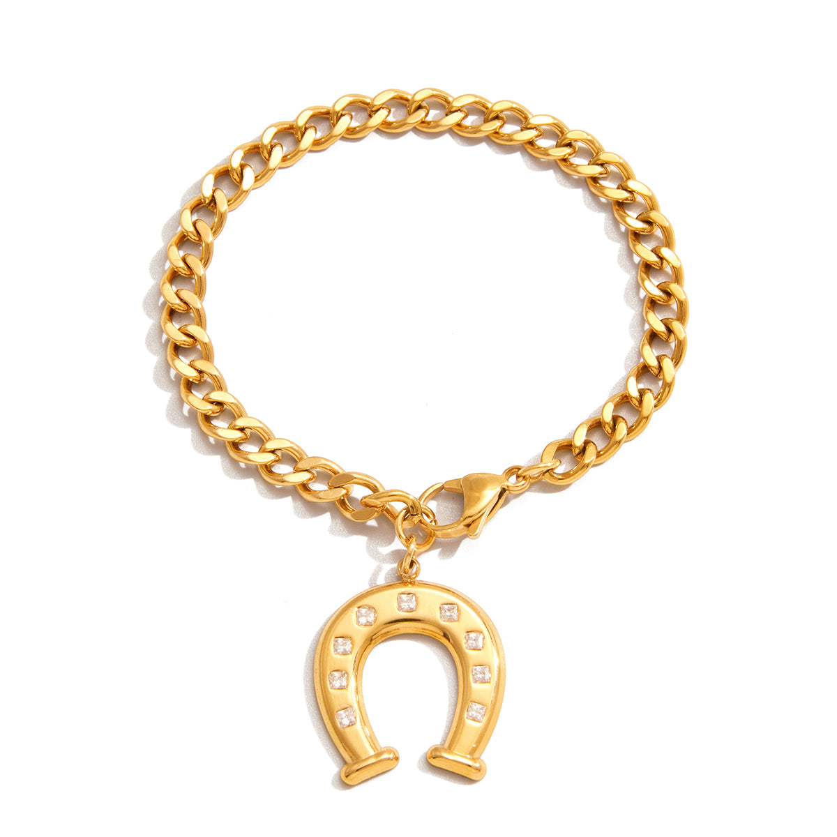 Allegra Horseshoe Bracelet by Lucy Luna Jewellery