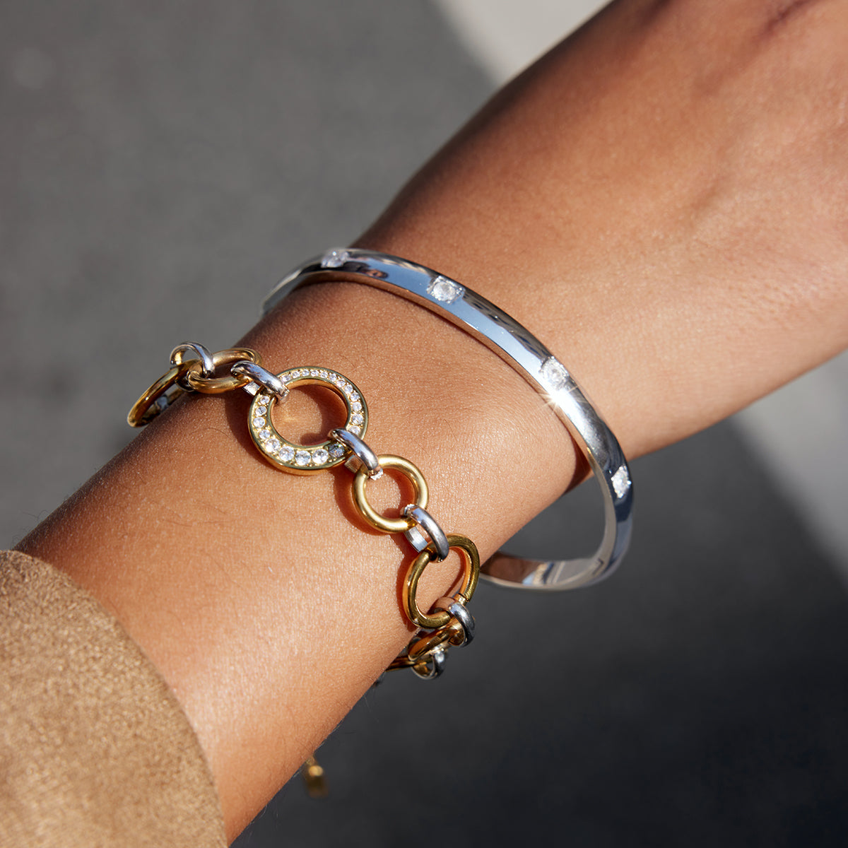 Sora Mixed-Link Bracelet by Lucy Luna Jewellery, alternate view 5