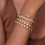 Petra Heart Tennis Bracelet by Lucy Luna Jewellery, alternate view 2