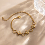 Fleur Station Bracelet by Lucy Luna Jewellery, alternate view 5