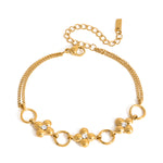 Fleur Station Bracelet by Lucy Luna Jewellery