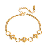 Fleur Station Bracelet by Lucy Luna Jewellery