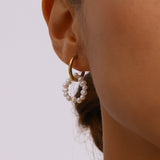 Rosita Mismatched Hoops by Lucy Luna Jewellery, alternate view 2