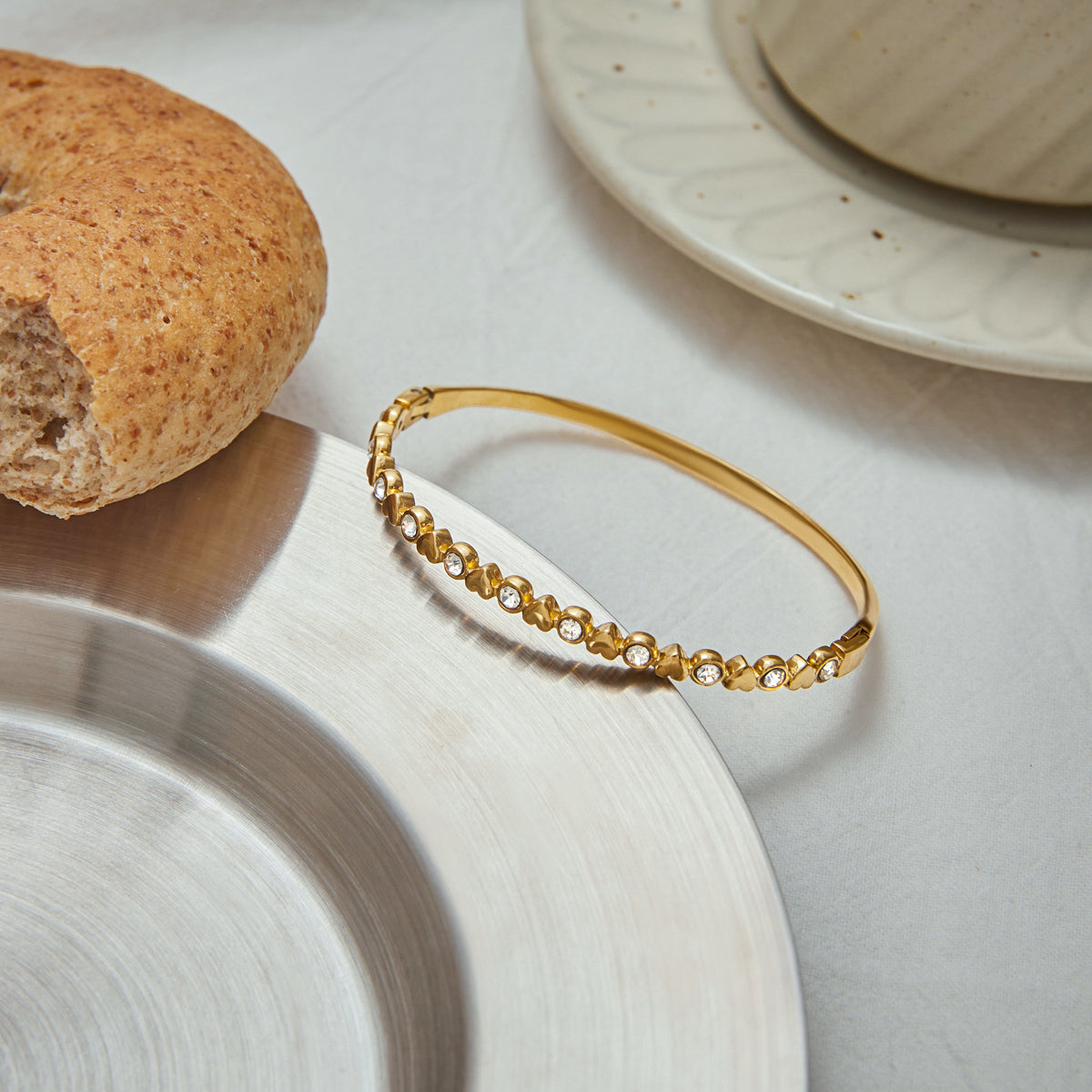 Genevieve Love Bangle by Lucy Luna Jewellery, alternate view 2