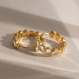 Cleo Gemstone Hoops by Lucy Luna Jewellery, alternate view 4
