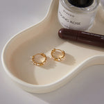 Cleo Gemstone Hoops by Lucy Luna Jewellery, alternate view 6