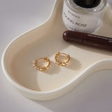 Cleo Gemstone Hoops by Lucy Luna Jewellery, alternate view 6