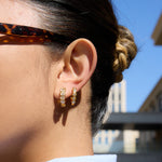 Cleo Gemstone Hoops by Lucy Luna Jewellery, alternate view 7