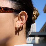 Cleo Gemstone Hoops by Lucy Luna Jewellery, alternate view 7