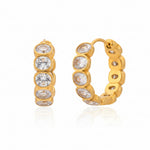 Cleo Gemstone Hoops by Lucy Luna Jewellery