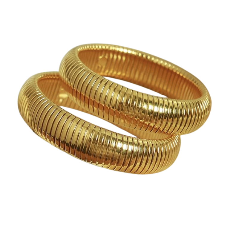 Aurelia Gaspipe Bangle by Lucy Luna Jewellery