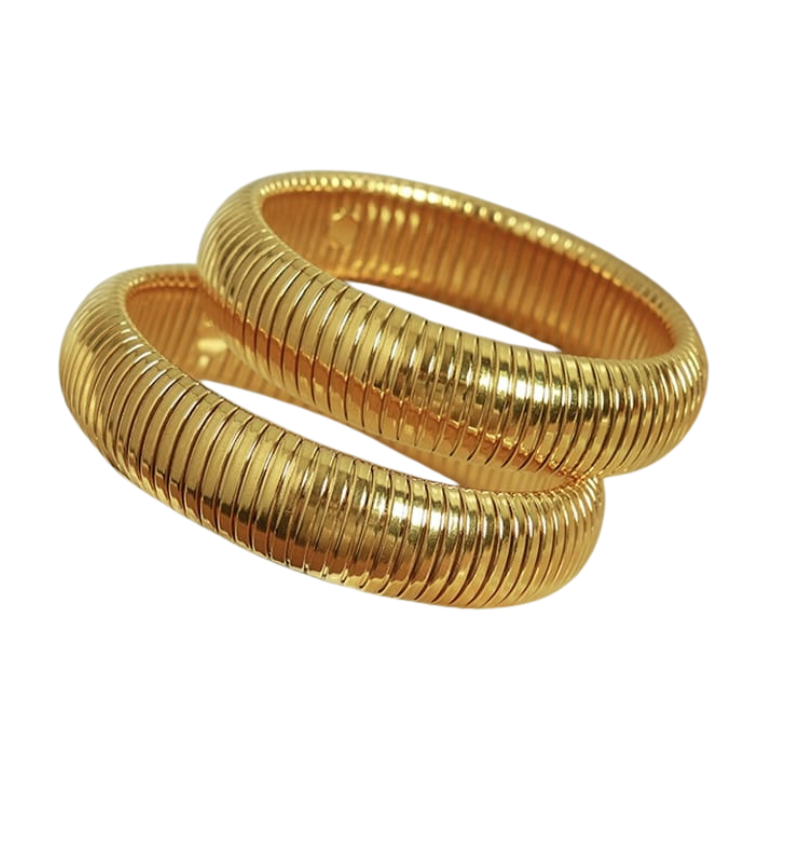 Aurelia Gaspipe Bangle by Lucy Luna Jewellery