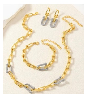Lottie Gold Necklace by Lucy Luna Jewellery