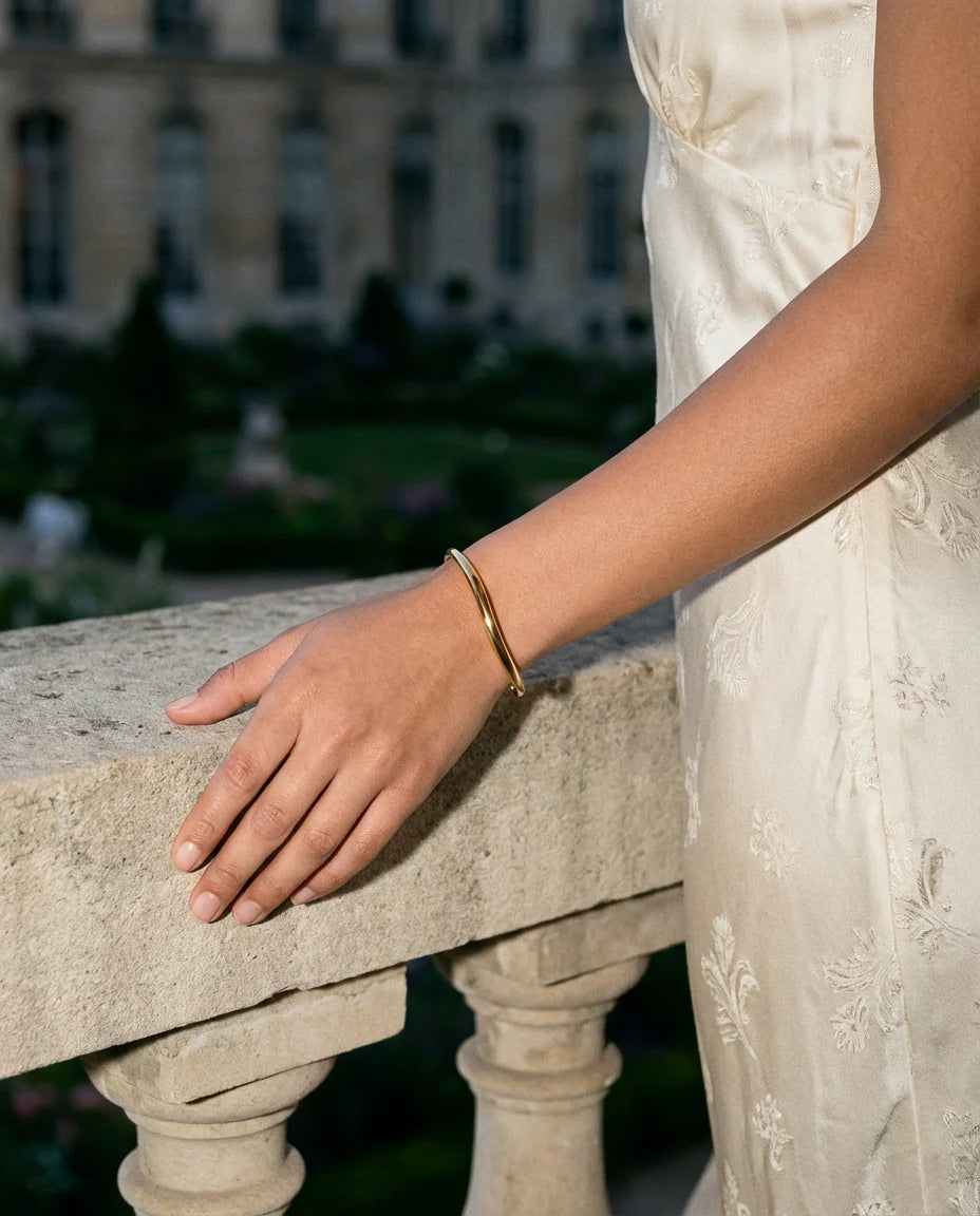 Lyra Contour Cuff by Lucy Luna Jewellery, alternate view 2