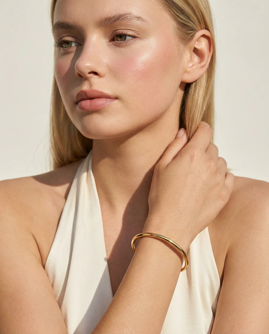 Lyra Contour Cuff by Lucy Luna Jewellery, alternate view 3