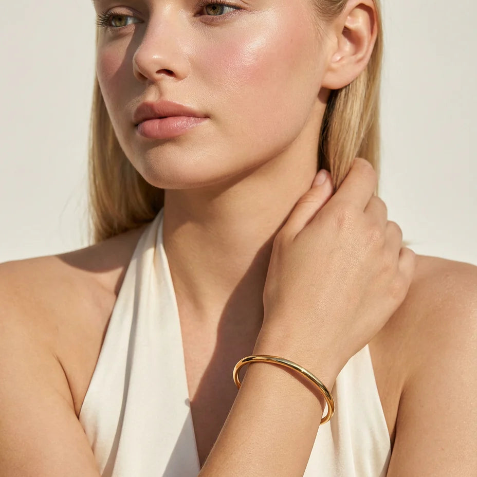Lyra Contour Cuff by Lucy Luna Jewellery, alternate view 3