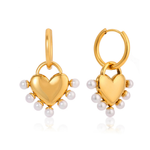 Layla Heart Hoops by Lucy Luna Jewellery