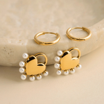 Layla Heart Hoops by Lucy Luna Jewellery, alternate view 5