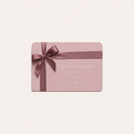 Lucy Luna digital gift card in blush pink with burgundy ribbon