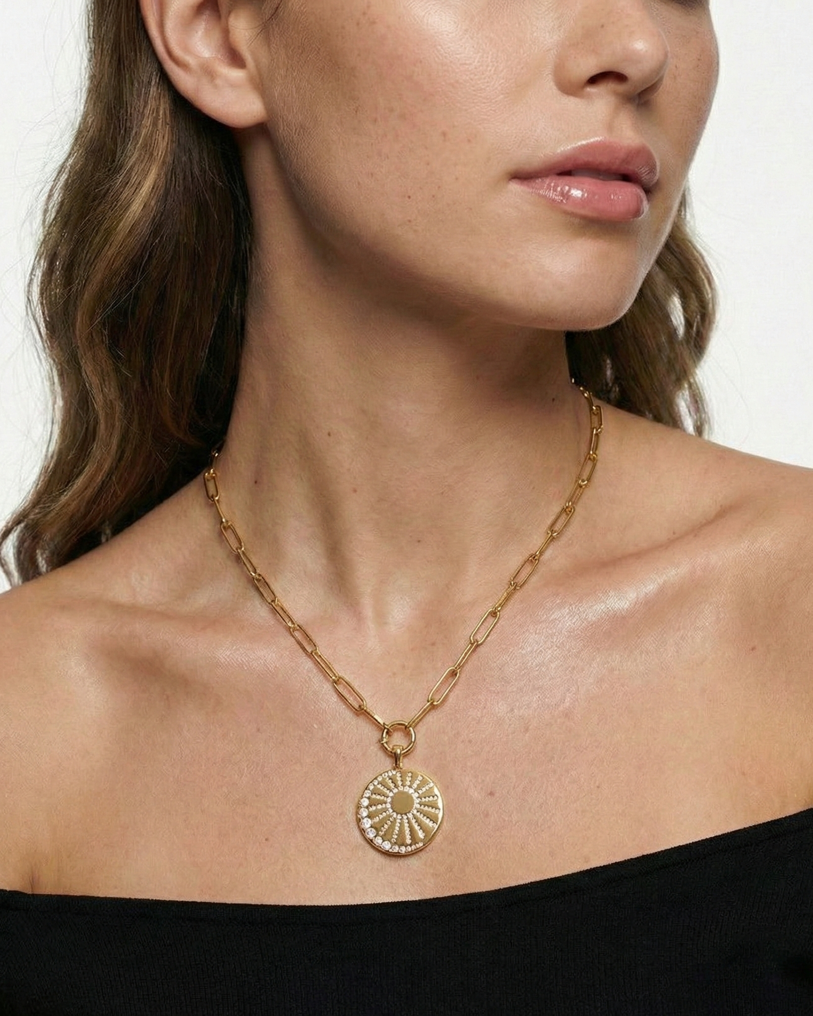Solis Coin Necklace by Lucy Luna Jewellery, alternate view 7